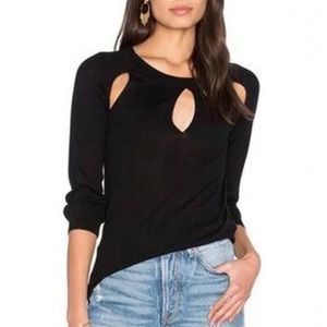 ROI Silk and Cashmere Cut Out Sweater, Small